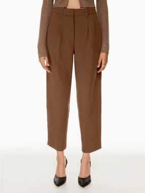 aritzia wilfred | brown carrot pants | size 4 high rise